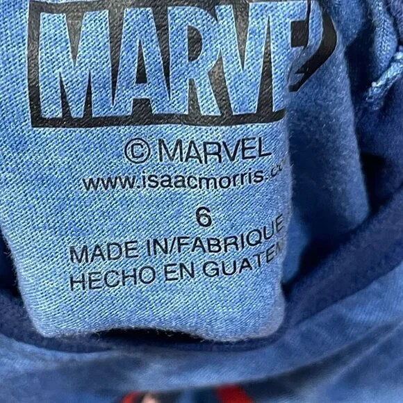 3 Marvel Boy's Shirts T-Shirt Button Front Blue White Lot of 3 Size 6 - Picture 4 of 10